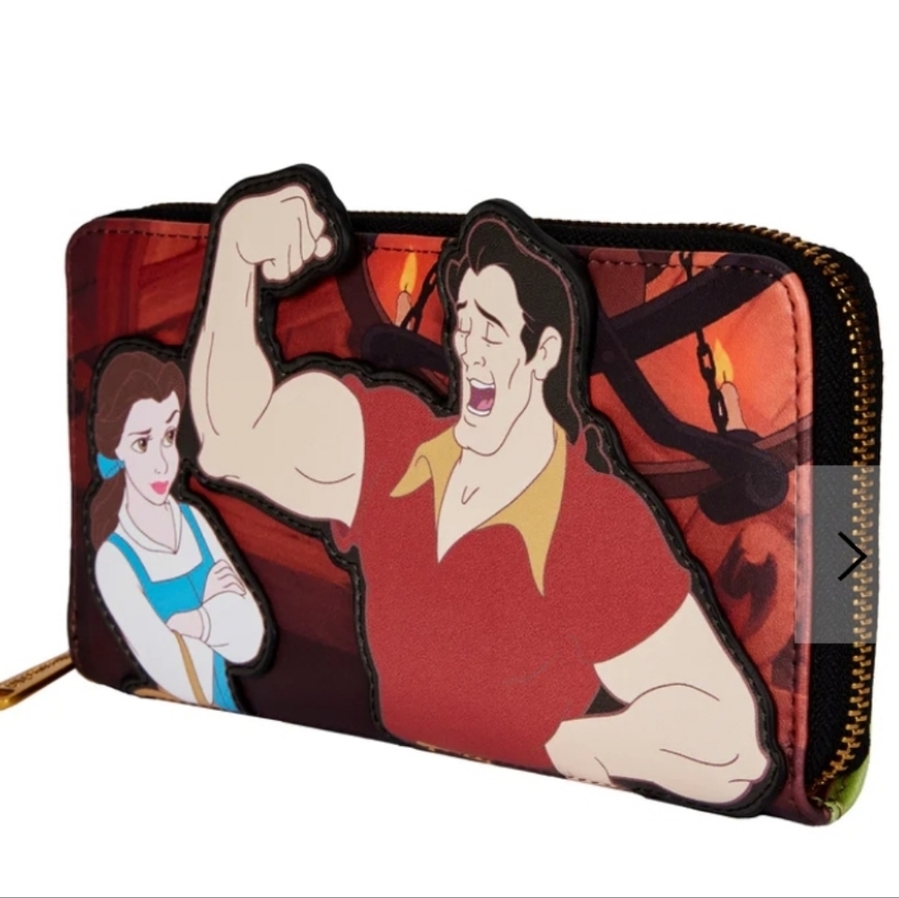 🎉❗️SALE❗️🎉 Loungefly Beauty & the Beast Gaston Villains Scene Wallet
